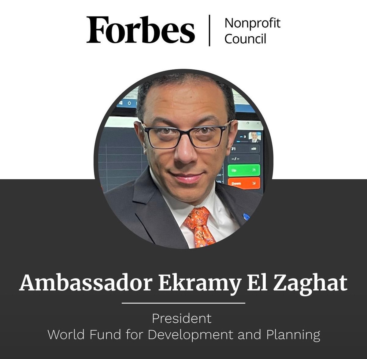 Ekramy_Elzaghat's tweet photo. Thank you, @Forbes @ForbesNonprofit 
It’s a privilege to join such an inspiring network of global nonprofit leaders. I look forward to meaningful collaboration and to sharing the World Fund for Development and Planning’s vision for advancing sustainable development worldwide. https://t.co/krPPksygcL