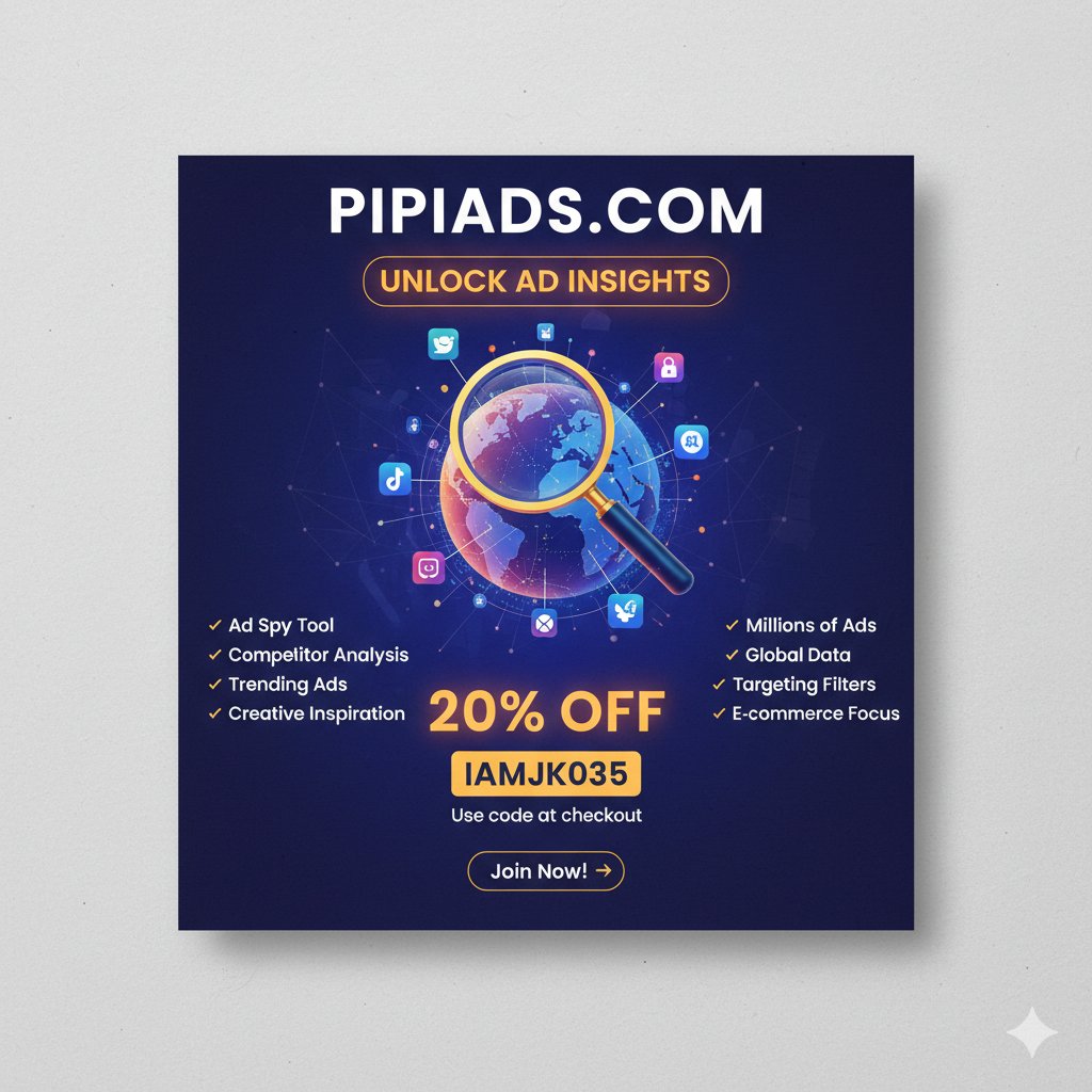 jkworld035's tweet image. Stop guessing and start winning with your E-commerce ads! 🚀

➡️ Click here to unlock your insights: pipiads.com/?invite=IAMJK0…

#Pipiads #AdSpyTool #Ecommerce #DigitalMarketing #AdInsights