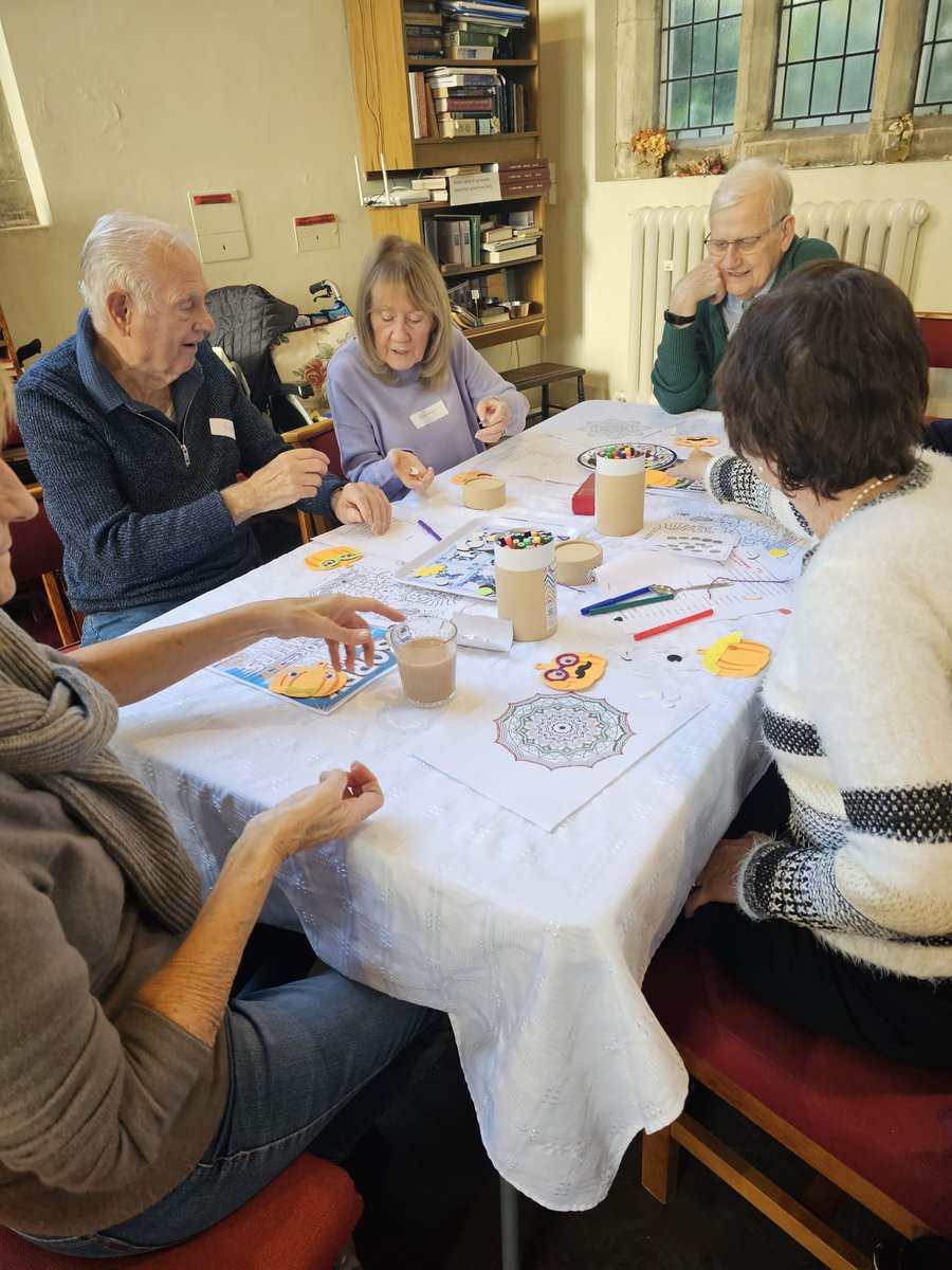 Lots of Halloween fun in our craft session at Forget Me Not Cafe this week - stickers and balloons, and some very artistic results. The balloons really do glow in the dark!