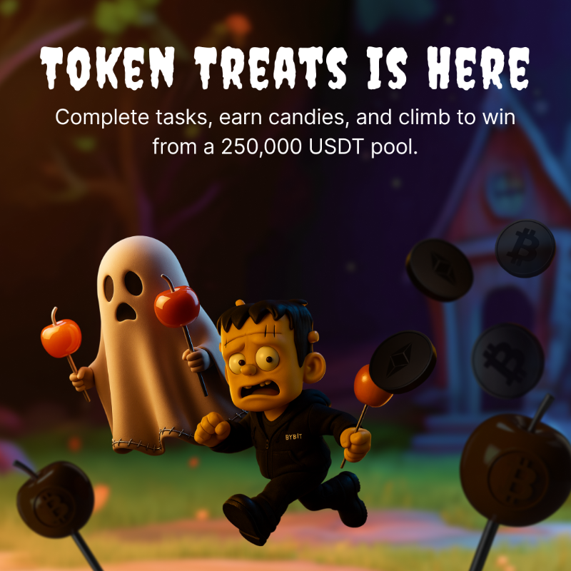Bybit_Official's tweet photo. 👻 No tricks, just $250K in sweet crypto rewards.

Play Trick or Treat, complete missions, and collect candies to claim yours.