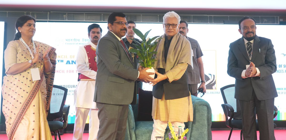 tg_governor's tweet image. The Hon&apos;ble Governor of Telangana Sri Jishnu Dev Varma as the Chief Guest attended the &quot;Inauguration of 54th Annual Conference of Council of Boards of School Education in India (COBSE) - 2025&quot; at Centre for Excellence, Habsiguda, Hyderabad.