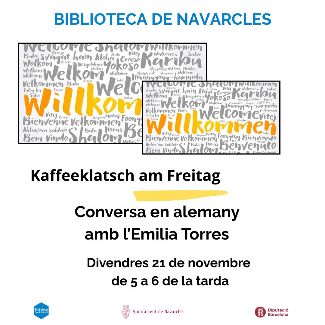 bnavarclessv's tweet image. Voleu refrescar l&apos;anglès, el francès, l&apos;alemany... 
Participeu als clubs de lectura i de conversa 😍
➡️#BookChat, guiat per la Mon Roig
➡️ #LireetConverser, guiat per l&apos;Ada Guilà
➡️ #Kaffeeklatsch, guiat per l&apos;Emília i l&apos;Elisenda.
@ajnavarcles @bibliotequesXBM @bibliotequescat