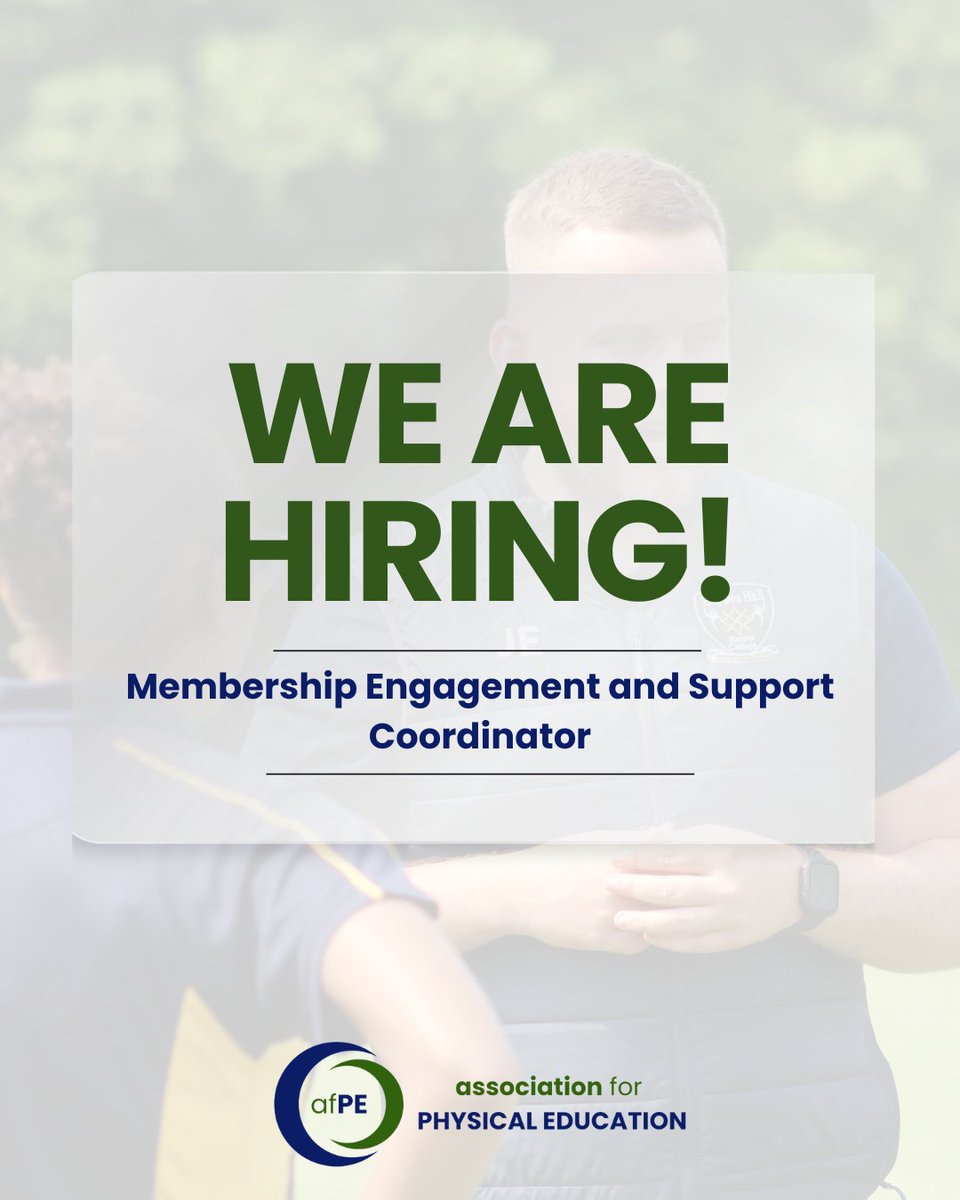 🌟We’re Hiring!

Join our team as a Membership Engagement and Support Coordinator and help us make a difference in the world of physical education!

If you’re passionate about supporting members, building connections, and promoting high-quality PE, we would like to hear from you.