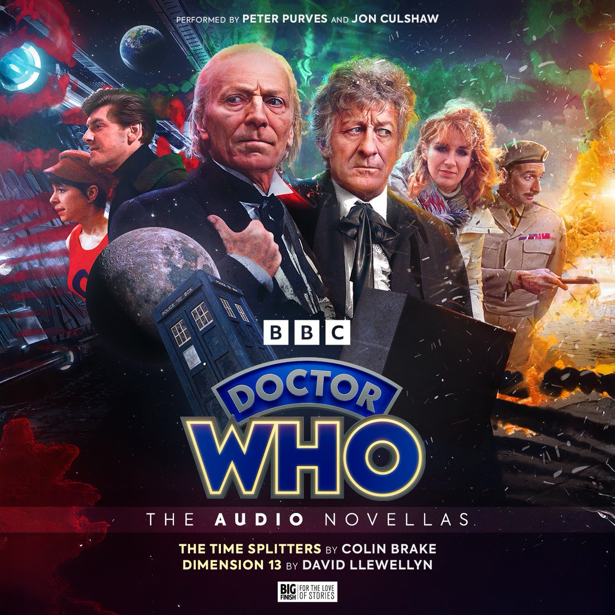 SPANKING NEW COVER REVEAL! 😘👌🎨 Click bgfn.sh/dwnovellas1 to pre-order January's Doctor Who – The Audio Novellas release, featuring Peter Purves and Jon Culshaw.