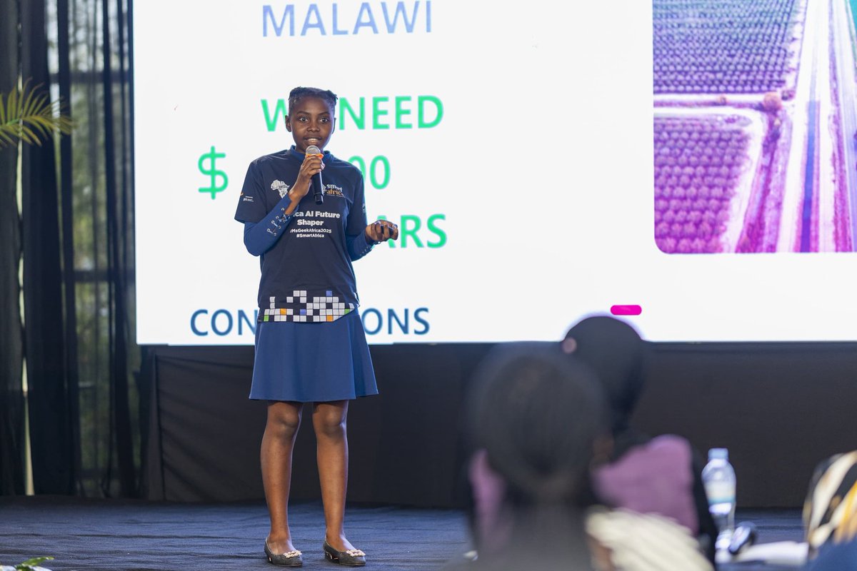 MACRAMALAWI's tweet image. UNIMA’s Shyreen Kalulu, national Ms Geek Africa winner, calls her Kigali trip a great achievement  gaining tech, problem-solving, and teamwork skills. She thanked mentors for boosting her confidence and creativity, and looks forward to the Smart Africa Summit in Guinea.

#MACRA