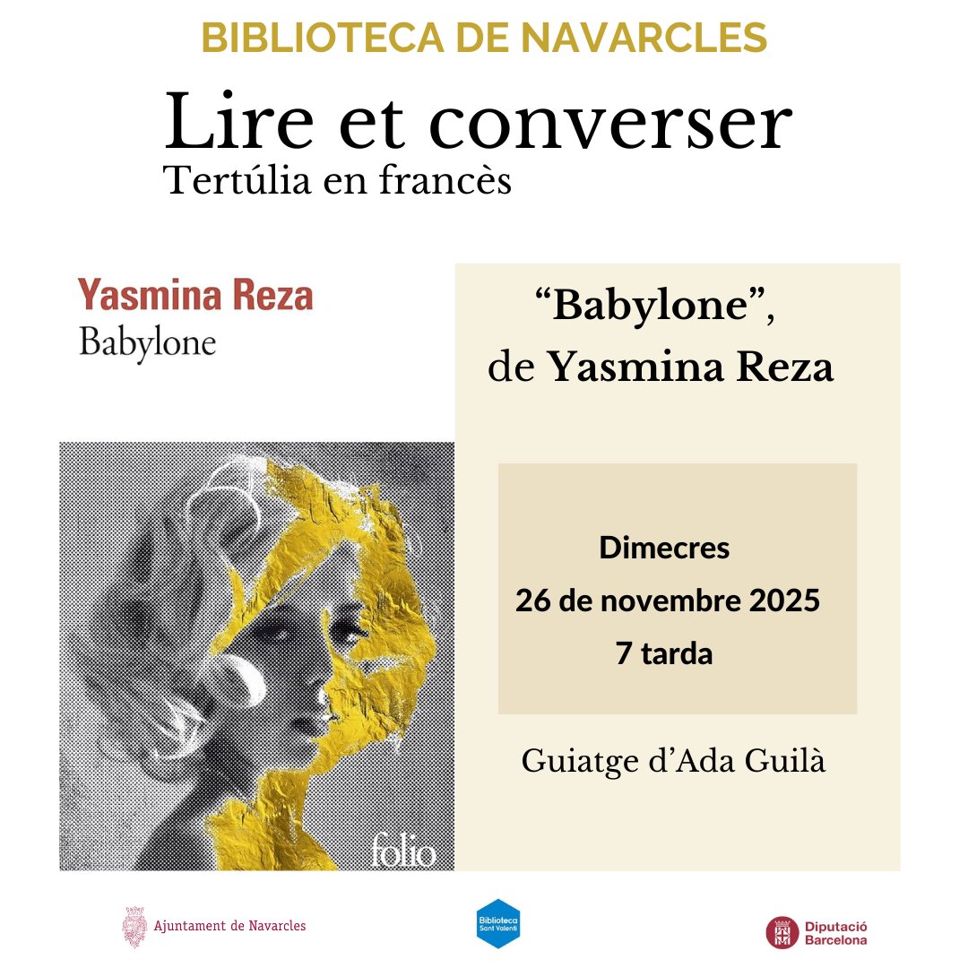 bnavarclessv's tweet image. Voleu refrescar l&apos;anglès, el francès, l&apos;alemany... 
Participeu als clubs de lectura i de conversa 😍
➡️#BookChat, guiat per la Mon Roig
➡️ #LireetConverser, guiat per l&apos;Ada Guilà
➡️ #Kaffeeklatsch, guiat per l&apos;Emília i l&apos;Elisenda.
@ajnavarcles @bibliotequesXBM @bibliotequescat