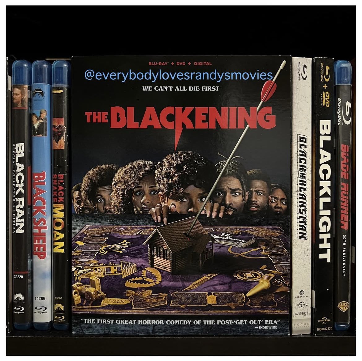 RandysMovies's tweet photo. Movie: #TheBlackening (2023)
Starring: #GraceByers #JermaineFowler #MelvinGregg #XMayo #DewaynePerkins #AntoinetteRobertson #SinquaWalls #JayPharoah #YvonneOrji #DiedrichBader
Directed By: #TimStory
#BluRay
#MovieNerd
#MovieCollector
#BluRayCollection
#MovieCollection
#MovieBuff
#PhysicalMedia
#FilmTwitter
