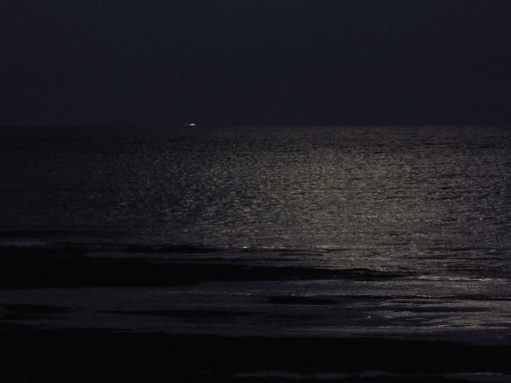 Last night I saw the ocean play,
Whispers echoed in my brain,
Faintest rhythm, wasn't much,
Light as moonbeams feather touch! 

#FromOneLine #poem #poetry