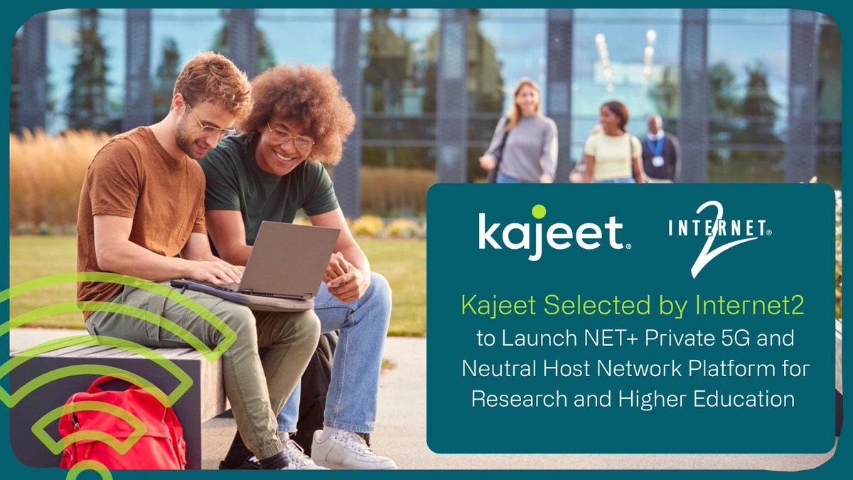 Kajeet's tweet image. 🌐 Kajeet has been selected by Internet2 to launch the NET+ Kajeet #Private5G and Neutral Host Network Platform — a next-generation service advancing innovation, connectivity, and digital access across U.S. institutions. hubs.ly/Q03QLrtT0