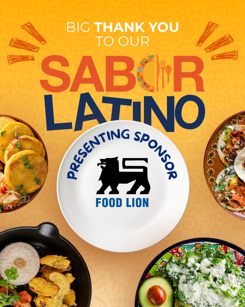 LAWANC's tweet photo. Sabor Latino 2025 is in less than 1 day! 🪇 We would like to extend a big thank you to Food Lion, our presenting sponsor for Sabor Latino 2025.🎓 🧑‍🎓

#lawanc #latinosinclt #fundraiser #SaborLatino25 https://t.co/DYrfwMZyYe