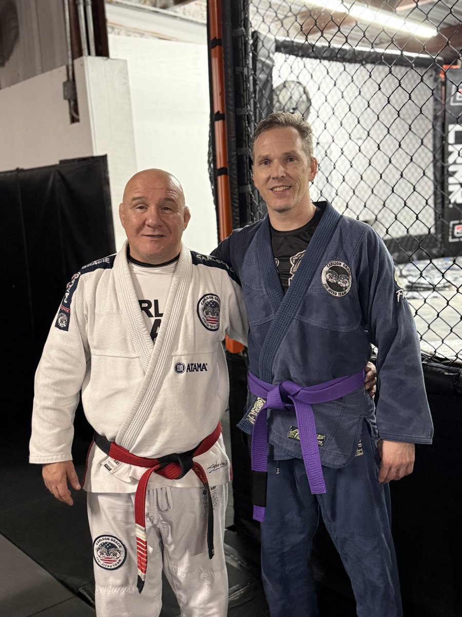smiteworks's tweet image. I received my purple belt last night from Carlson Gracie and David Sutton. It was such an honor and a great feeling for years of hard work. Looking forward to many more years.