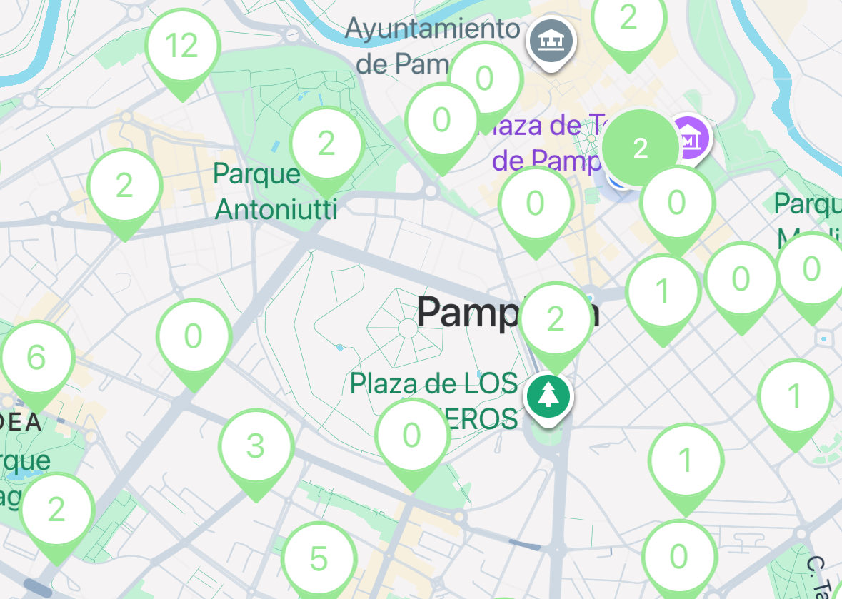 Ahora mismo:
- 9 estaciones en el “centro” de la ciudad sin bicis.
- Entre Casco Viejo, Ensanches, San Juan, Iturrama y parte de Milagrosa 41 bicis disponibles de 400.
Bildu quiere comarcalizar el servicio cuando son incapaces de asegurarlo en Pamplona.