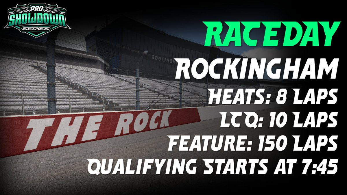 PretendRacing's tweet image. The Chase for the Pretend Cup starts tonight at Rockingham!  150 laps will determine the 4 drivers heading to round 2.
