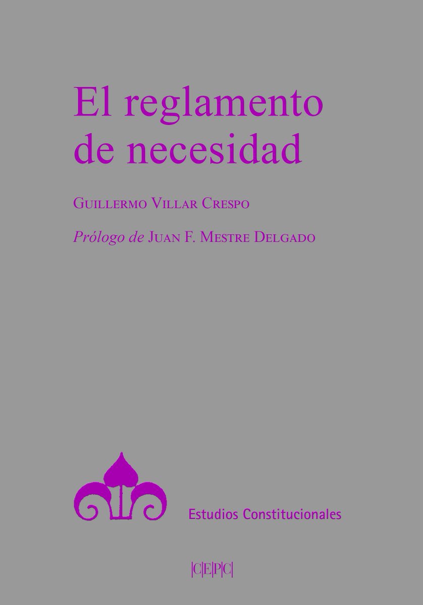 <a href="/jjjvacas/">Jose Joaquin Jiménez Vacas (J.D., Ph.D.)</a> <a href="/territorialgob/">Ministerio P. Territorial y M. Democrática</a> La ficha de El reglamento de necesidad está disponible en cepc.gob.es/publicaciones/…