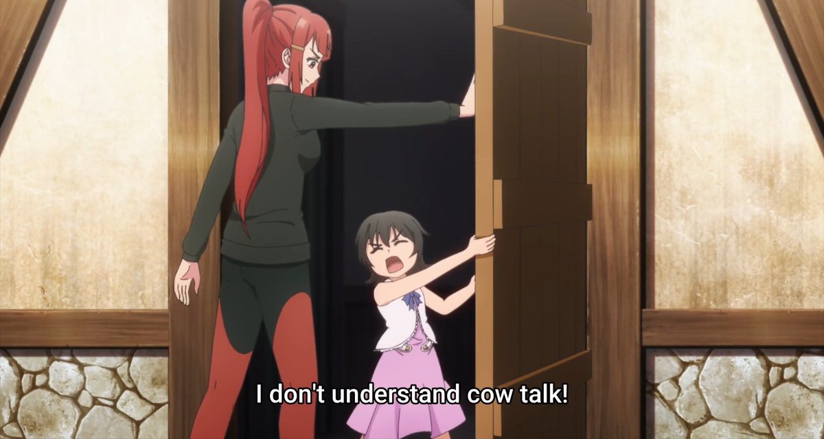 LeJamesAu's tweet image. Reiner getting called a fat cow🐄 by Arel&apos;s little sister is😭😂

&quot;I dont understand cow🐄 talk&quot;
🤣

#HeroWithoutAClass #anime
