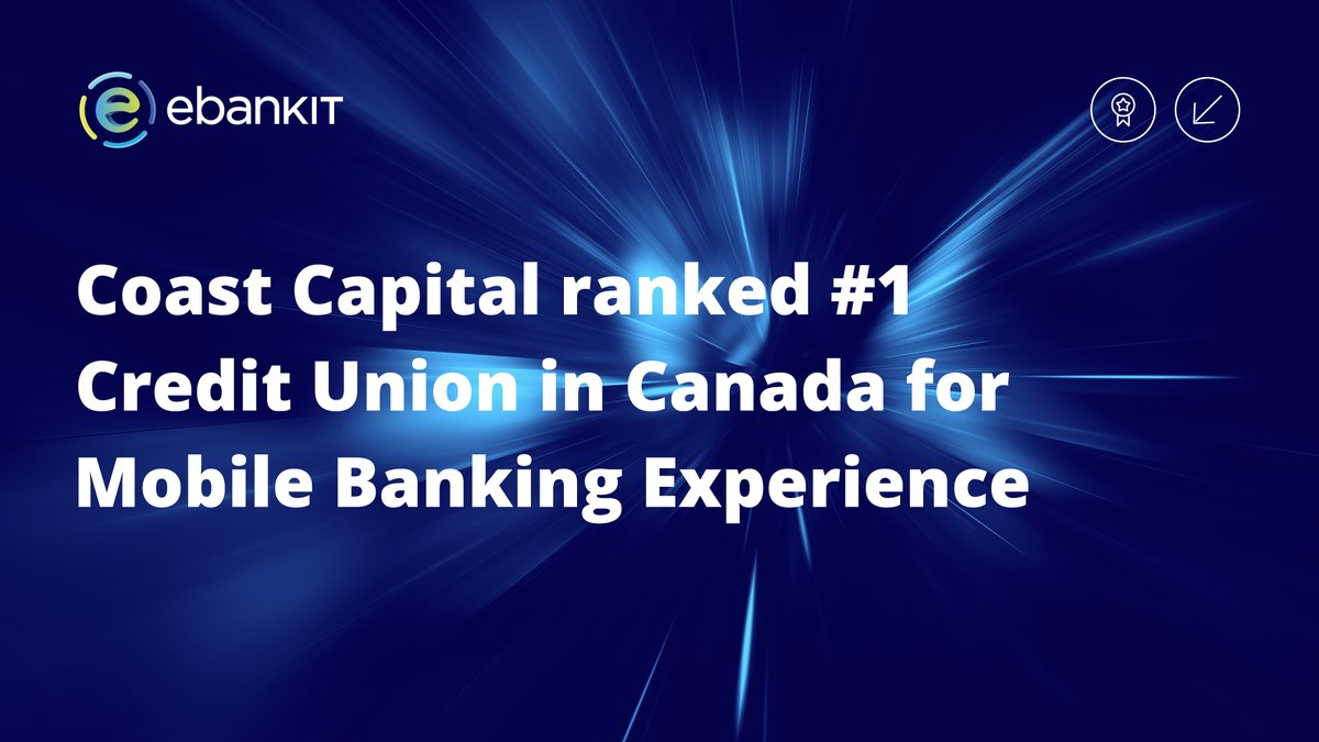 e_bank_it's tweet image. Our partner @Coast_Capital ranks #1 among all Canadian Credit Unions in @Surviscor’s 2025 Mobile Banking Experience review for the 6th year in a row! Powered by ebankIT’s scalable platform, Coast continues to lead in digital innovation.

#creditunions #ebankIT