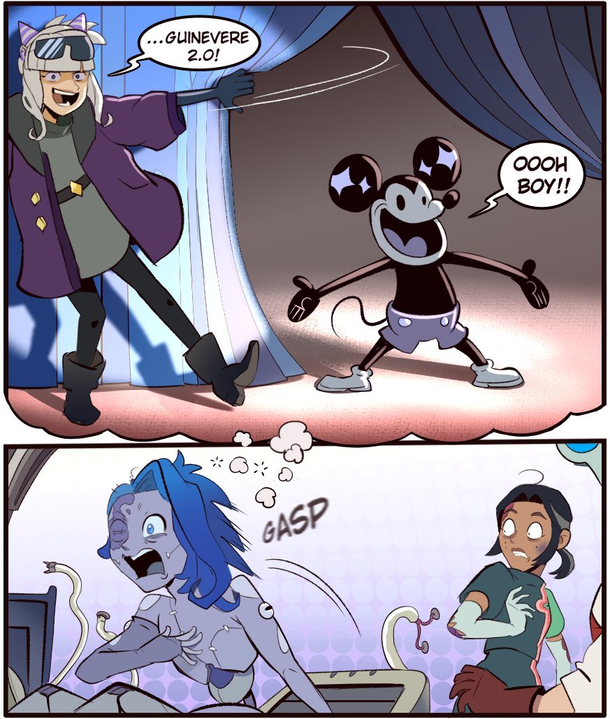 <a href="/MoringmarkMark/">Mark Mak</a> <a href="/MarioEmmet/">Av ☁️ 🎃</a> Andi: “Gwen, what the heck happened!?”

Guinevere: “I had a nightmare about my creator. She created a new mascot. A demonic mouse with the same voice of that owl tube thing from The Owl House.”

Frankie: “An animatronic mouse with Hooty’s voice as a mascot?”

Andi: “Sounds lame.”