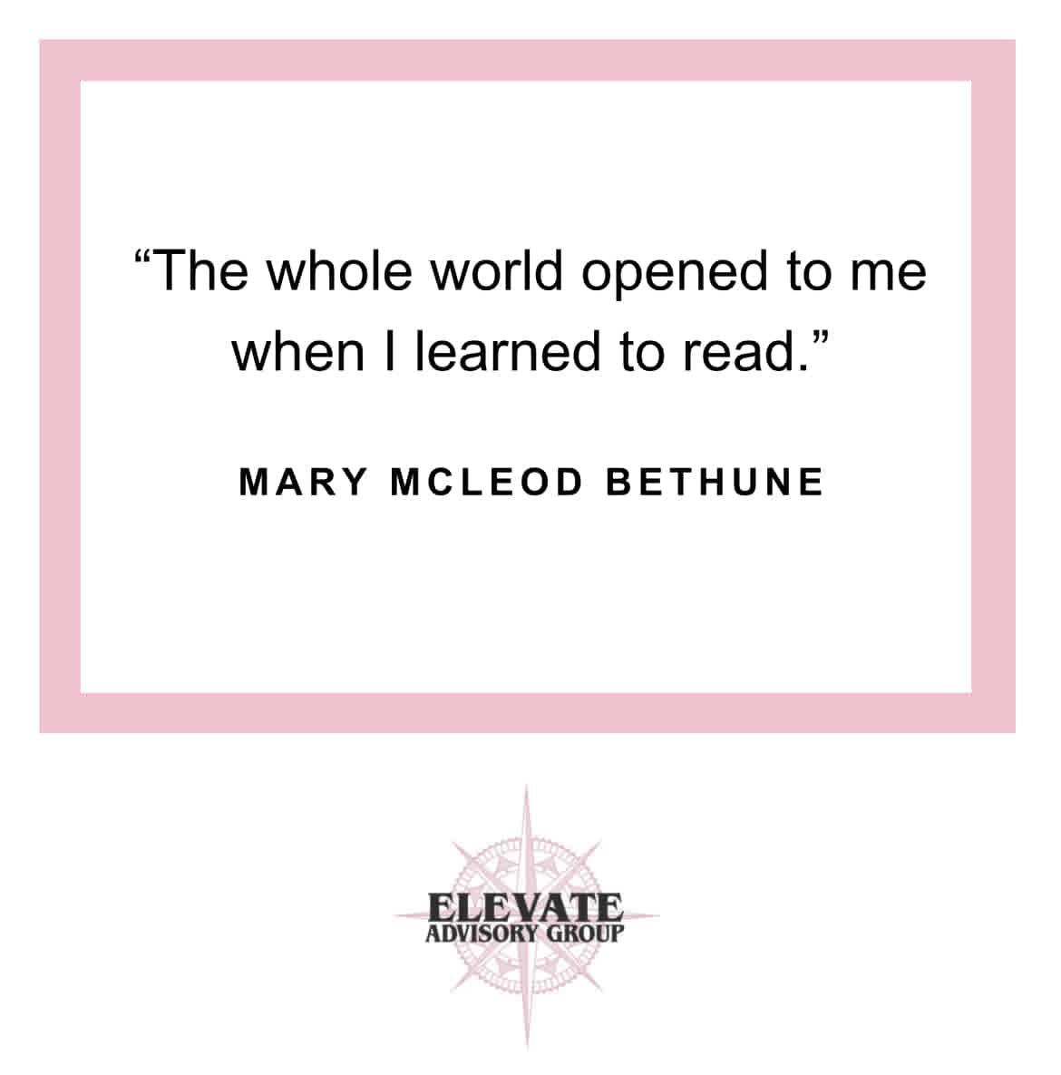 Read is fundamental… #MaryMcLeodBethune #Believe #FemaleLeadership #Motivation #Coaching #Business #Success #Leadership #HumanResources #Mentor #Education #Elevate