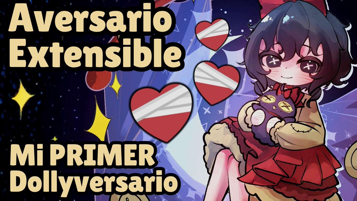 dolly_solita's tweet photo. ✨FELIZ Dollyversario!!! Mi PRIMER aniversario vtuber + outfit reveal✨ CCOMENZAMOS en 30 MINUTOS ✨ https://t.co/R0r6ClJsy2