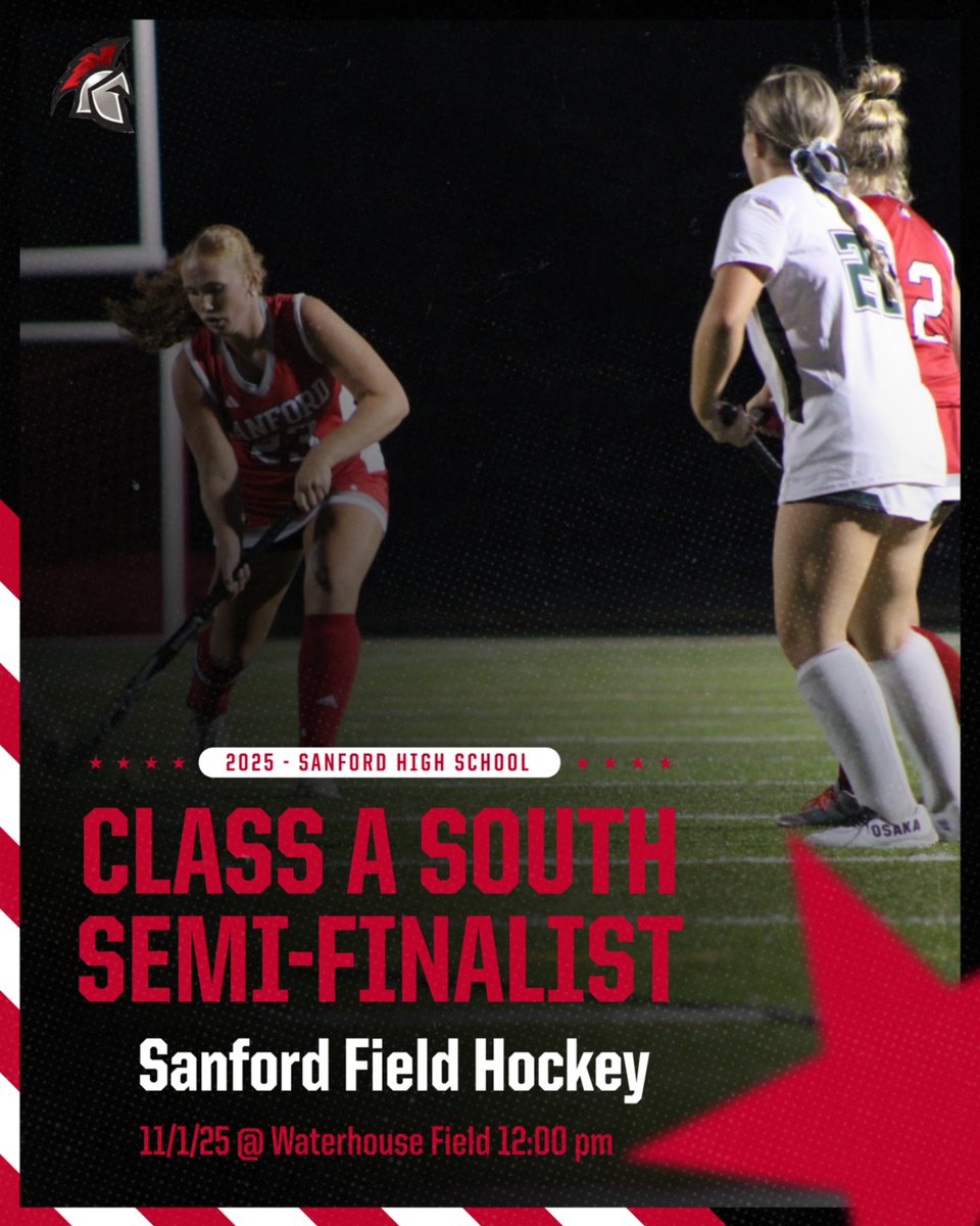 Congratulations to our Field Hockey team on their 3-2 victory over Falmouth. They will advance to the semi-finals vs Biddeford High School on Saturday, November 1st, at 12:00 pm. The game will be played at Waterhouse Field.