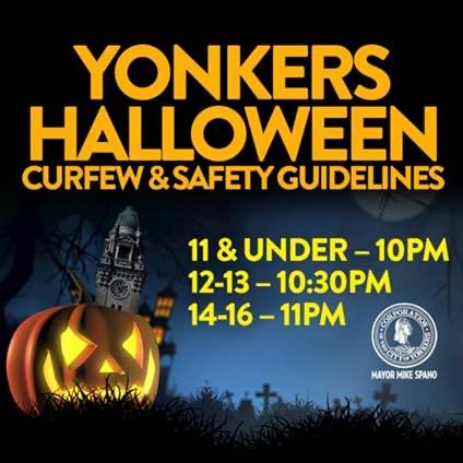 IMPORTANT INFORMATION: Yonkers 2025 Halloween Curfew &amp; Safety Guidelines.