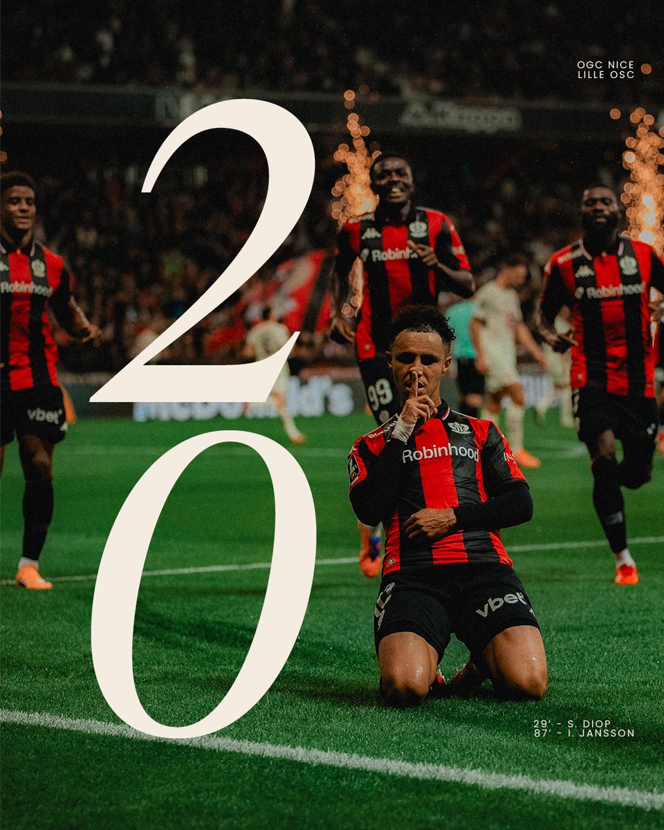 Troisième succès de rang en <a href="/Ligue1/">Ligue 1 McDonald's</a>. 🏄‍♂️

#ogcnlosc