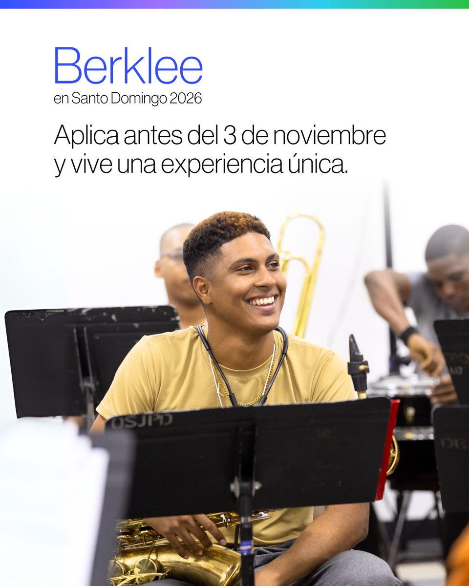 🎶El talento dominicano tiene una cita con la excelencia musical. Berklee en Santo Domingo abre sus puertas para descubrir nuevas voces, ritmos y sueños que merecen ser escuchados.
Esta es tu oportunidad de llevar tu arte al siguiente nivel.
🔗berklee.edu/berkleeonthero…