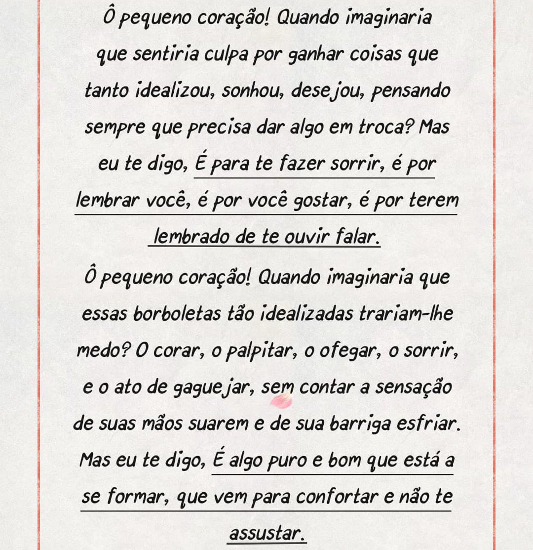 Toryplushiee_'s tweet image. Segue mais um texto escrito por mim, espero que gostem!

Demorei um pouco pra postar admito que tinha esquecido, mas cá está🤍

&quot;Memórias de uma garota pensadora&quot;

Título: Ô Pequeno Coração

#autoral #booktwt #poesia