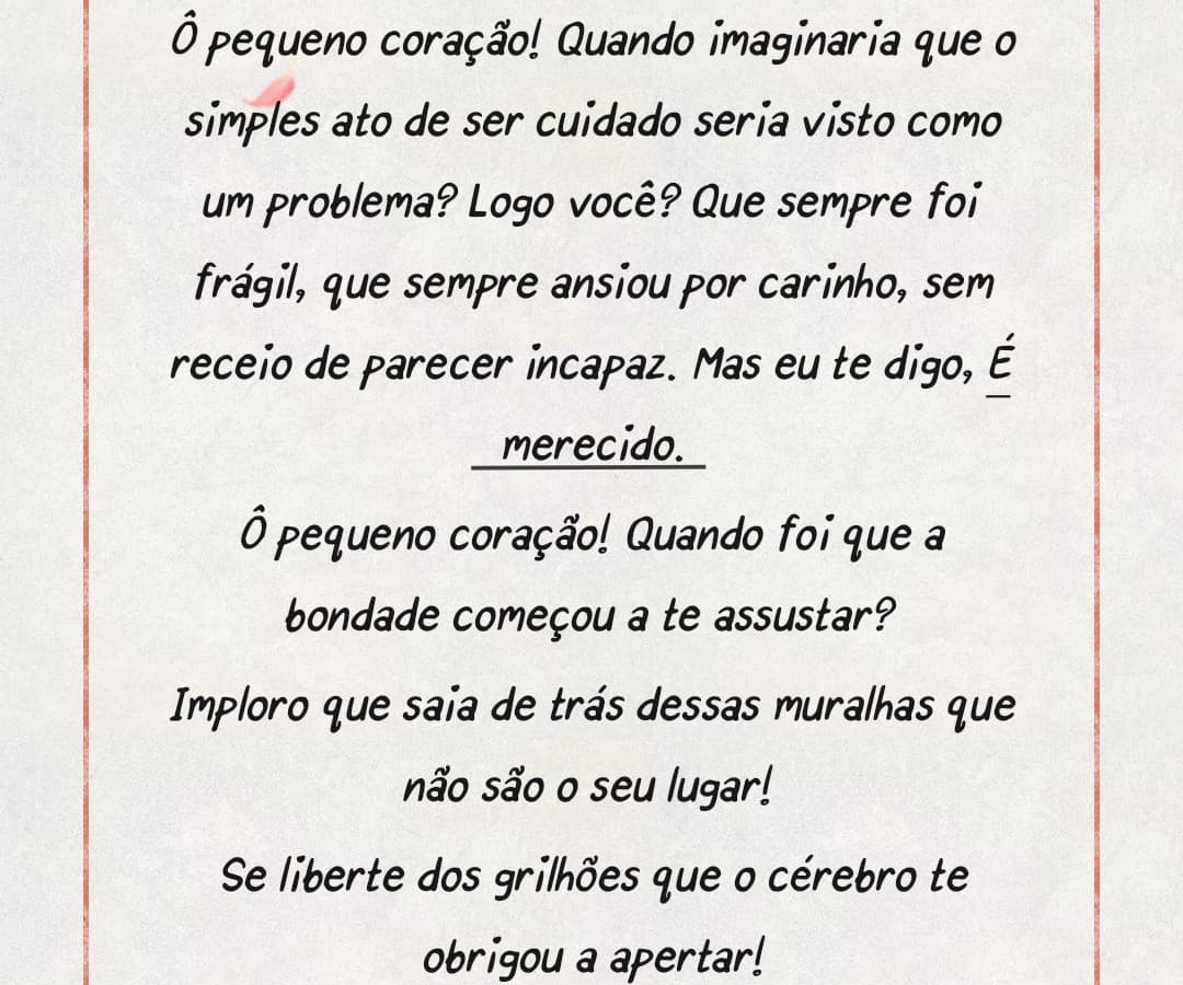 Toryplushiee_'s tweet image. Segue mais um texto escrito por mim, espero que gostem!

Demorei um pouco pra postar admito que tinha esquecido, mas cá está🤍

&quot;Memórias de uma garota pensadora&quot;

Título: Ô Pequeno Coração

#autoral #booktwt #poesia