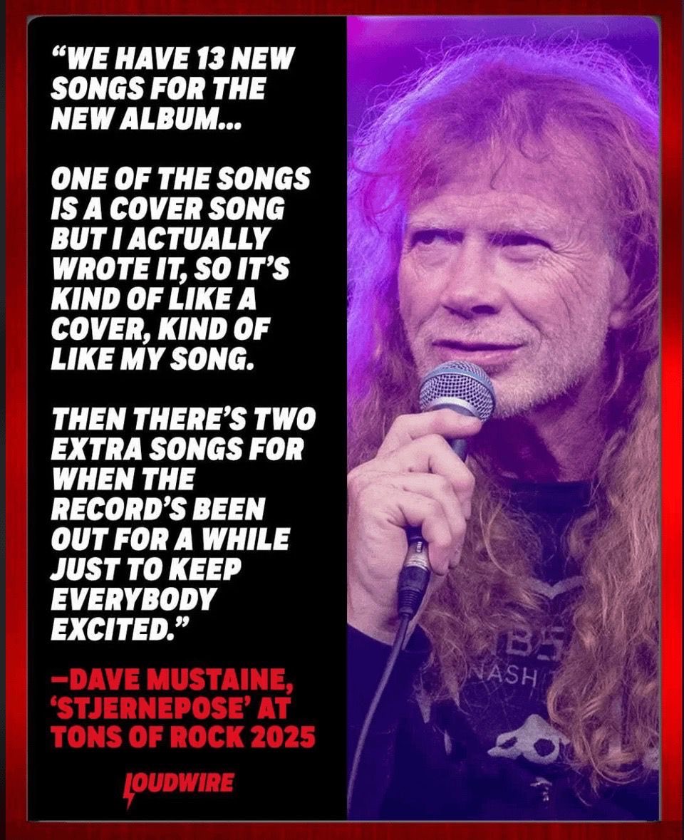 Metallicolombia's tweet image. Megadeth lanzará en su próximo álbum un cover de Metallica. La canción “Ride The Lightning”

Según Dave Mustaine no es un cover porque “él la escribió”

¿Opiniones?