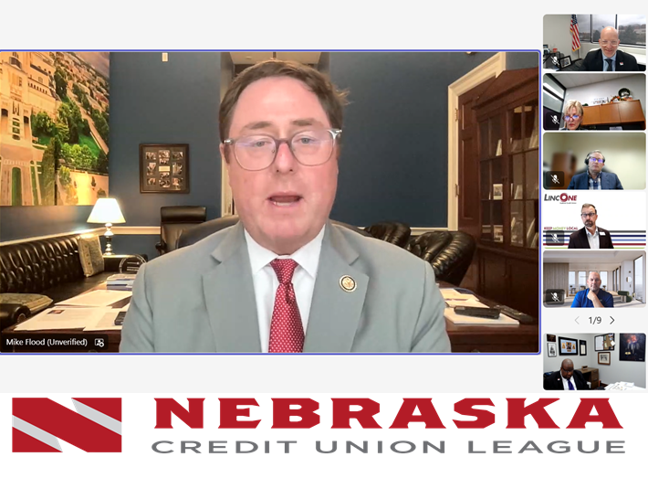 NECULeague's tweet image. Members of the Nebraska Credit Union League participated in a virtual town hall with @USRepMikeFlood (NE-01). Credit Union leaders from across Nebraska engaged in conversation centered on key industry priorities addressing burdensome regulations, fraud prevention, the future of