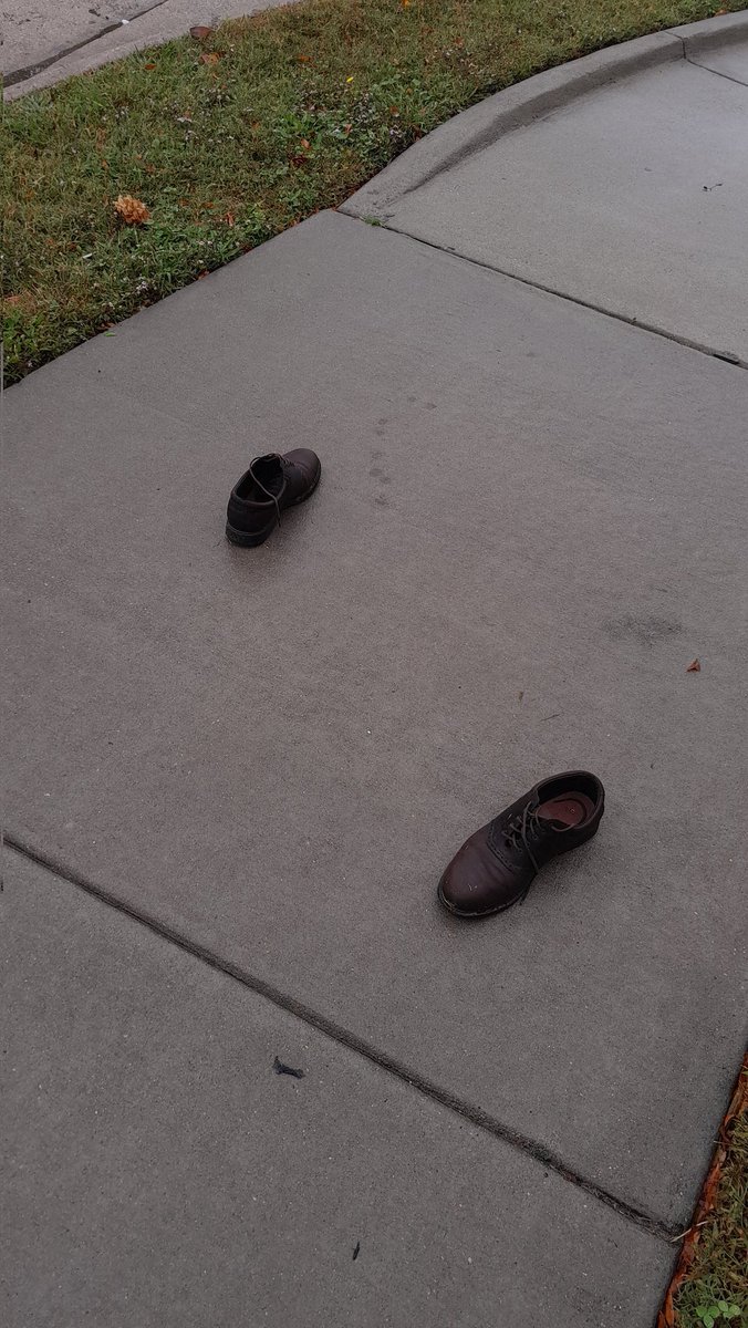 df_ferrell's tweet image. Hmmm, maybe the rapture did happen and someone's been cleaning up all the stuff left behind?  🤷‍♀️ All that's left of whomever is his shoes.  🤭😏🤣