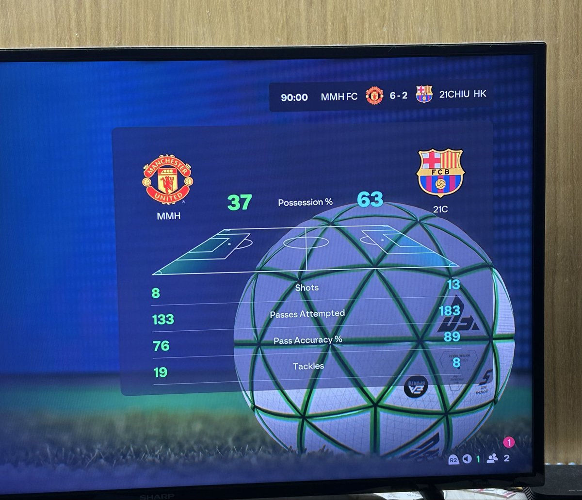 MinMUFC's tweet image. I got no choice nor. This is my PURE Haram ball😂😂 #EAFC26 #FC26