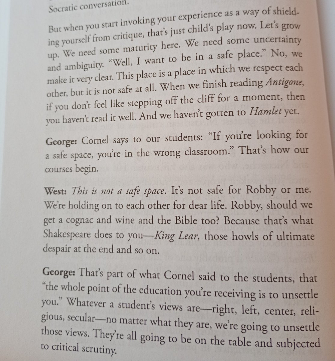 One of many instructive passages from a book all academics should read ....