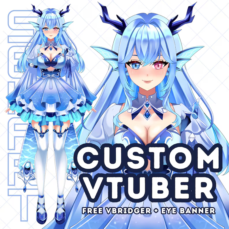Elaria_kvyn's tweet photo. Blue theme, dynamic eyes, fully detialled
Oh my gotcha, incridible design for Vtuber <3
#twitch #kick #streamerbase #vtuberjourney #vtuberfans #viral #fyp #detailed https://t.co/zHKdYluuas
