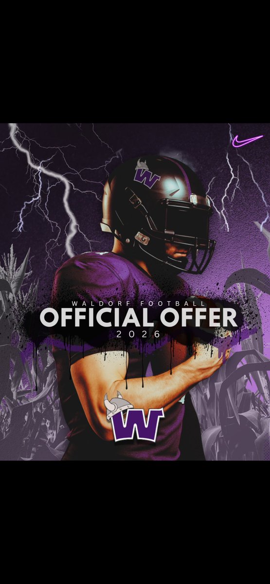 #AGTG after a great conversation with <a href="/Coach_Clarey/">Tom Clarey</a> I am blessed to receive my 13th offer from <a href="/wu_football/">Waldorf Football</a> <a href="/sloan_coach/">Coach Sloan</a> <a href="/KehoeCoach/">Coach Kehoe</a> <a href="/mcgeheeben32/">Coach Mc</a> <a href="/MagWestFootball/">Mustang Football</a>