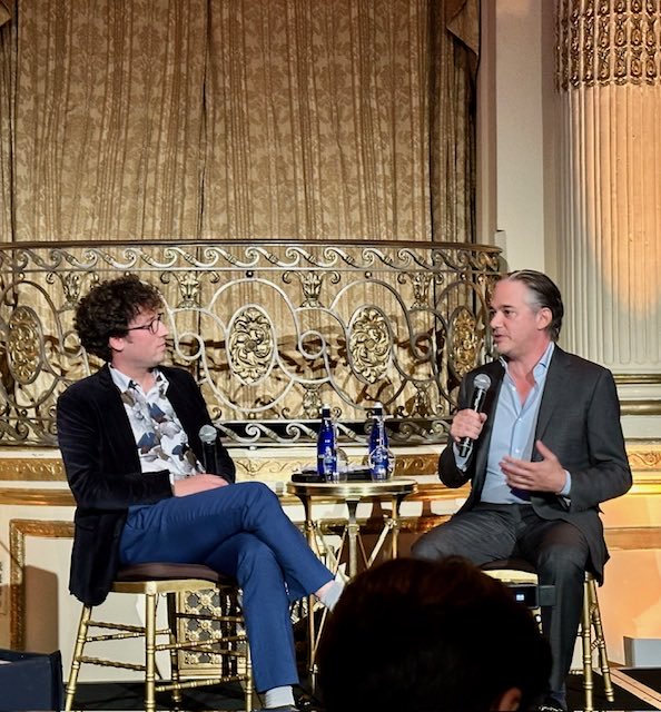 A wonderful evening at #ThePlaza yesterday, attending the Cinema &amp; Mathematics Gala hosted by the Friends of #IHES, alongside HSH Prince Albert II of #Monaco (and pictured here with Marilyn Simons.) Celebrating the dialogue between scientific discovery and artistic expression,