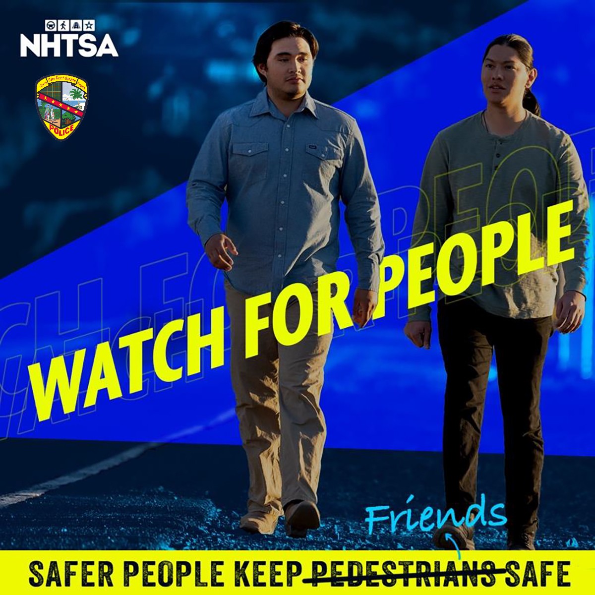 If you’re driving around neighborhoods, schools and parks, drive with caution and be on the lookout for people who may be walking, rolling or biking.