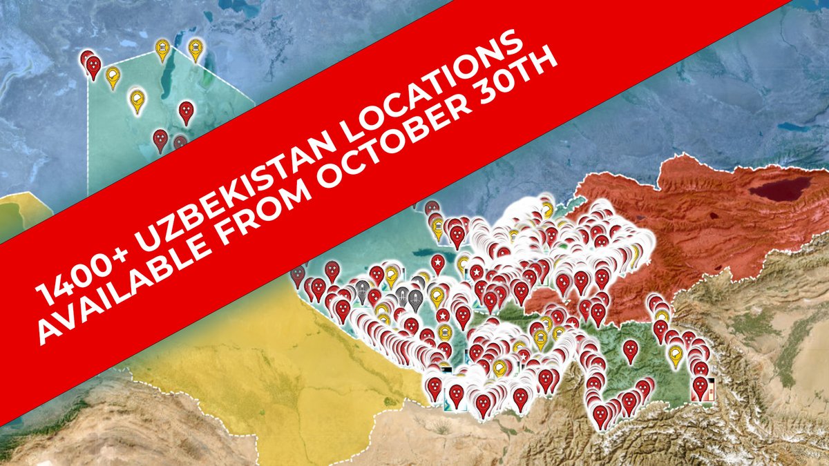 THE ARMED FORCES OF CENTRAL ASIA - MILITARY UNITS MAP &gt;&gt; UZBEKISTAN UPDATE 🇺🇿

…is also expanding tomorrow after our <a href="/RUSI_org/">RUSI</a> hosted webinar (links below)

Adding 1400+ military and security locations from across Uzbekistan.

Out now: 🇹🇯
Out tomorrow: 🇺🇿
Coming soon: 🇰🇬🇹🇲🇰🇿