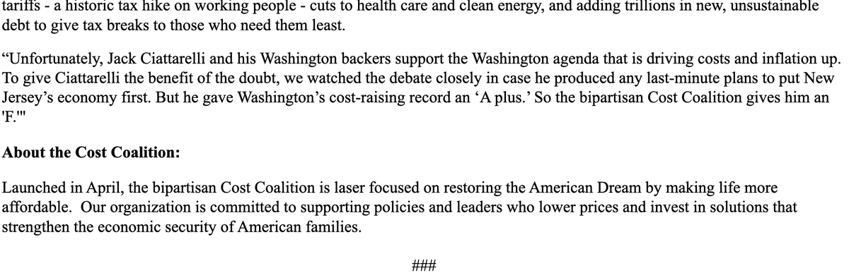 Cost Coalition tweet media