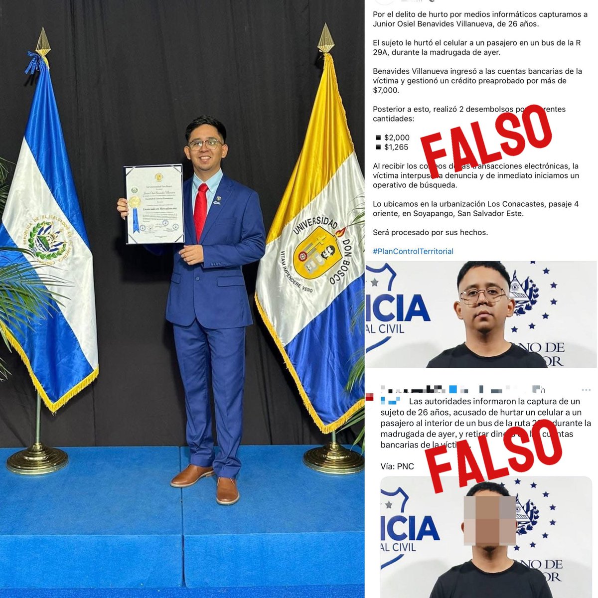 benavidessAli04's tweet photo. Mi hermano Junior Osiel Benavides, de 25 años, licenciado en Mercadotecnia, es inocente de la denuncia en su contra. Fue víctima de un robo y su información personal, incluida su cuenta bancaria, fue usada sin su consentimiento. Es responsable, trabajador y sin antecedentes. https://t.co/qAbf7Dng34