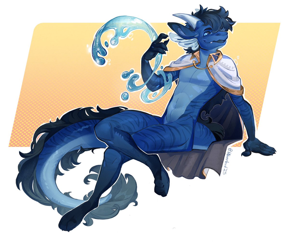 b0werbrrd's tweet photo. Axolotl-dragon for @/blueberrydragon on FA! 
🏷️#anthro #furry #furryartist #anthroart https://t.co/91fBb8w9vj