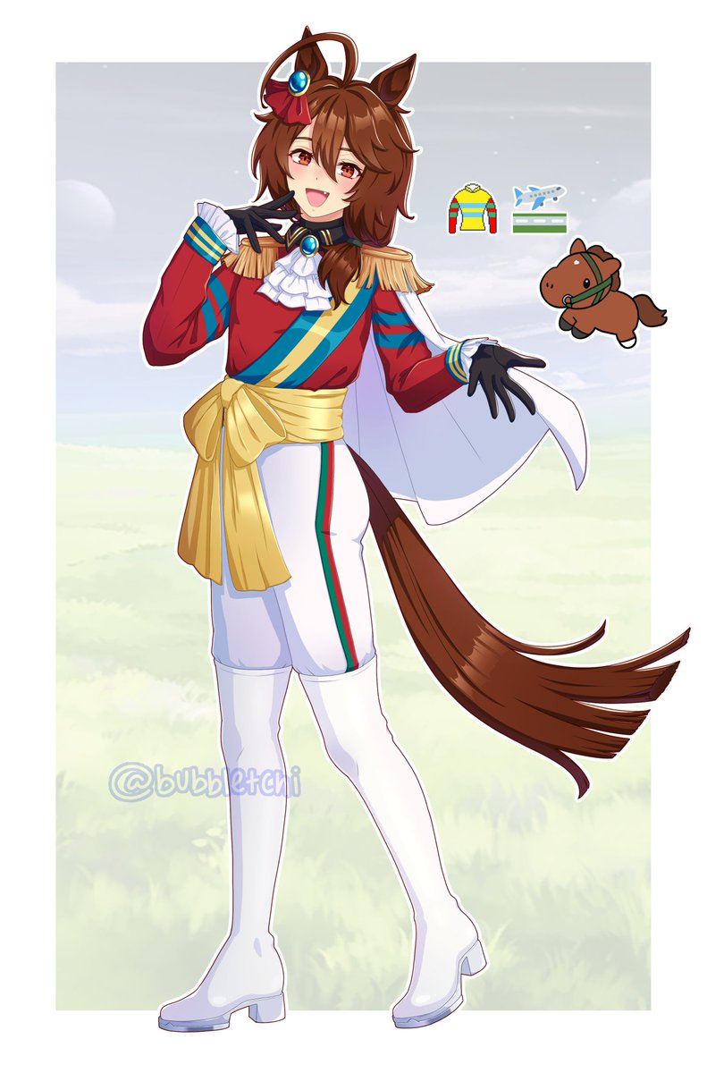 The 2000 Japanese Derby winner! 🛫

 A gift for a friend ^_^ designed by herself #chancurre