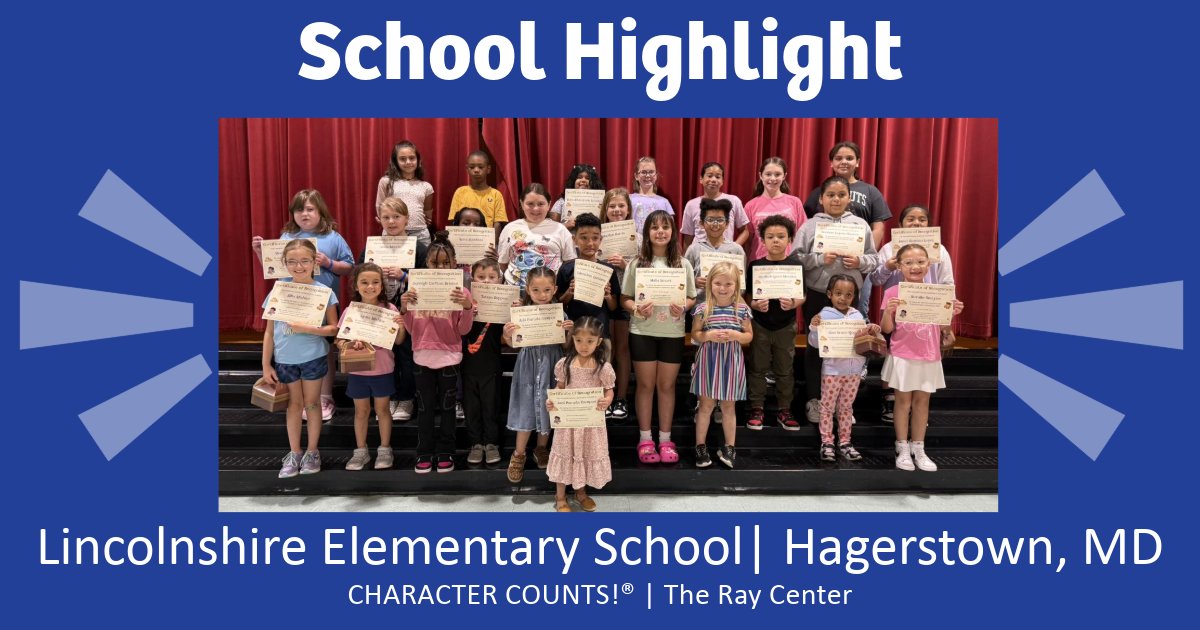 CHARACTERCOUNTS's tweet photo. Shout out to these students at Lincolnshire Elementary School who were recogonized for their #Trustworthiness! #CHARACTERCOUNTS!
📸: Lincolnshire Elementary School | Hagerstown, MD
#SixPillars #SchoolHighlight https://t.co/0NzXurqUmq