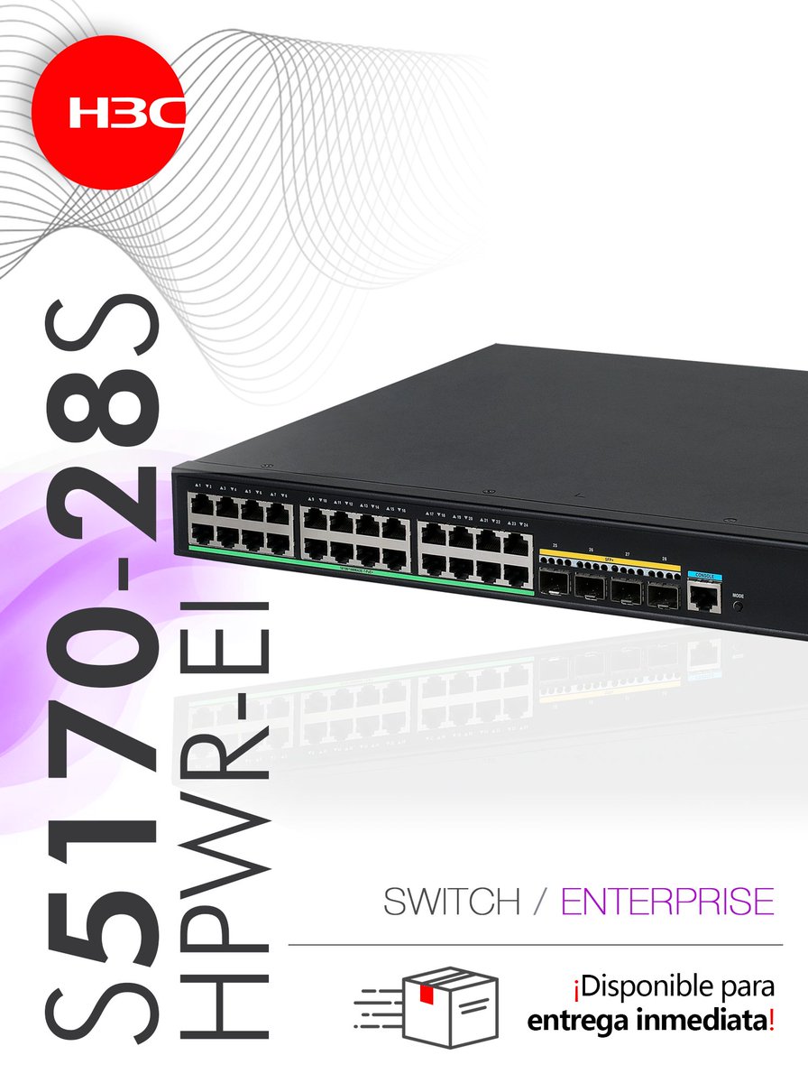 massivetechmx's tweet image. Switch H3C S5170-28S-HPWR-EI
Portafolio Enterprise

#h3c #h3cmassivetech #massivetech #switch #switching #switcheo #Cloudnet
@H3CGlobal 

Contáctanos para conocer más sobre nuestras soluciones:
📞 CDMX
559275 9710
Ext. 301 Ingeniería
Ext. 304 Ventas
✉️ info@massive-electronic.mx