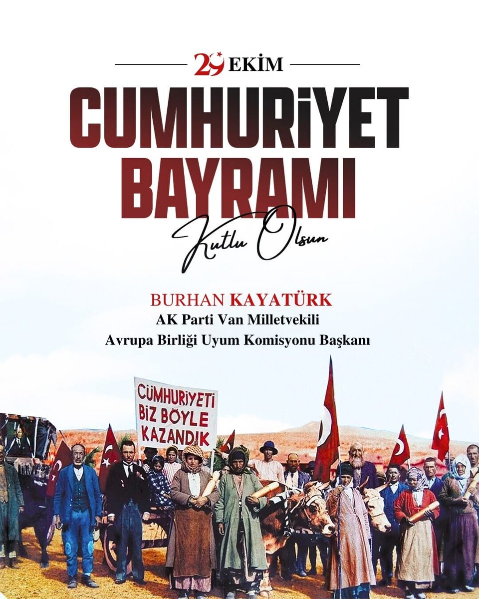 Cumhuriyetimizin 102. Yılı Kutlu Olsun 🇹🇷

Milletimizin azim, inanç ve kararlılığıyla kurduğu Cumhuriyetimizin 102. yıl dönümünü kutluyorum.

Başta Gazi Mustafa Kemal Atatürk olmak üzere, Cumhuriyetimizin banilerini ve aziz şehitlerimizi rahmet, saygıyla anıyorum.