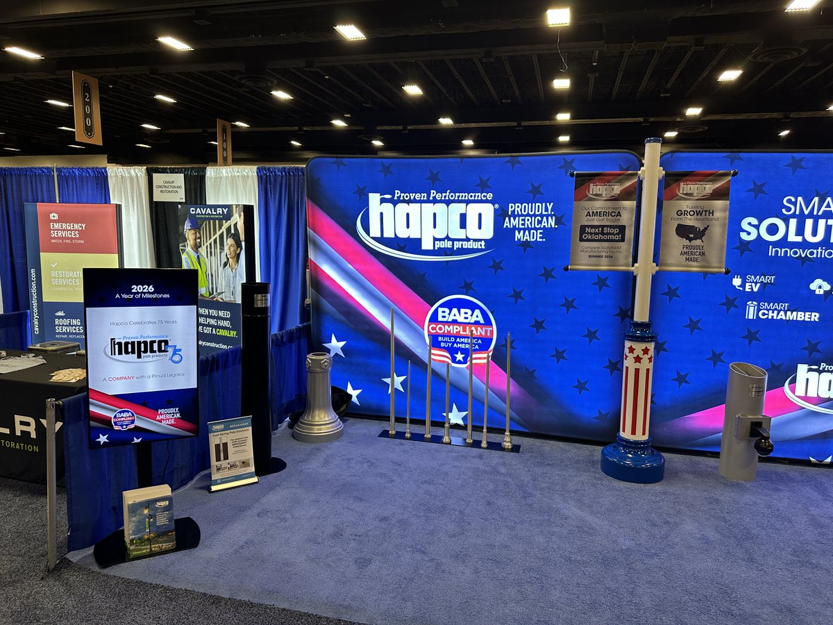 hapco's tweet image. 🚨 We’re live at the TML Trade Show! 🚨
Stop by Booth #430 to meet the Hapco team along with our reps from Sesco &amp;amp; CW Lighting.
Check out the latest in lighting poles &amp;amp; infrastructure — let’s light up some new ideas! 💡
#TMLTradeShow #Hapco #Sesco #CWLighting