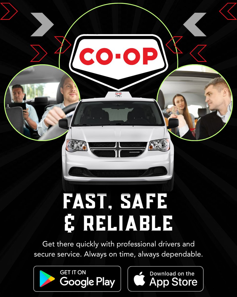 When you need a ride that’s fast, reliable, and actually shows up — think Co-op Taxi!
✨ Book with ease:
📲 Call 780-425-2525
💬 Text 587-855-9876
📱 Use our Co-op Taxi App
💛 Or message us right on Facebook or WhatsApp!
Ride local. Ride safe. Ride with Co-op Taxi 🚖
#CoopTaxi