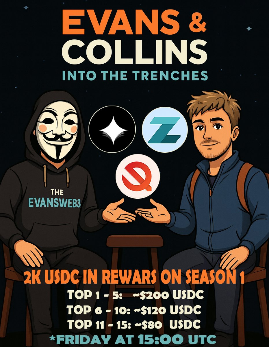 Evans &amp; Collins: Into the Trenches - Episode 7
We're back diving deep into <a href="/virtuals_io/">Virtuals Protocol</a>!

Guests this round: <a href="/SHOW_ROBOTICS/">SHOW ROBOTICS</a>, <a href="/zoofwallet/">Zoof Wallet</a> and @ethiq_aid 

So bullish for this one, Show is the most active agent on Virtuals about Robotics meta, ZOOF just bonded and will share hyped