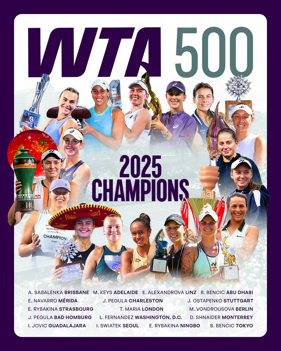 Look at these WTA 500 Champions! 🏆
